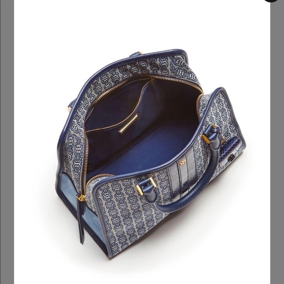 🥳HP🥳NWT Tory Burch Gemini Link Snakeskin Satchel - Picture 3 of 12